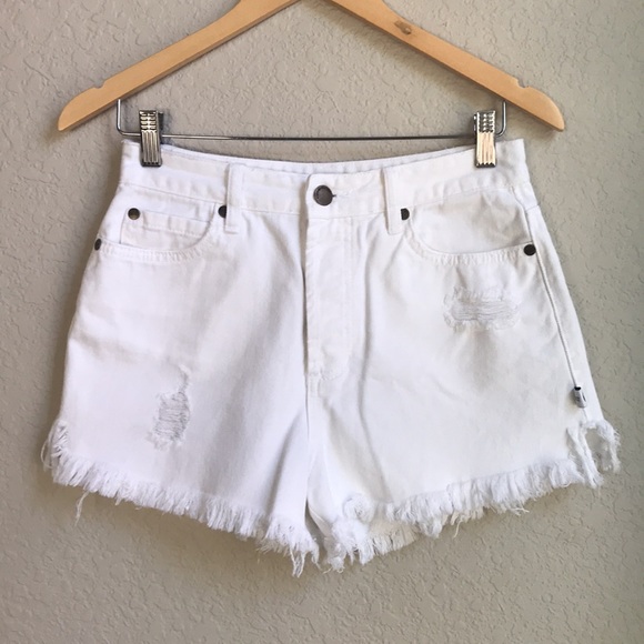 Sisstr Revolution White Denim Distressed Shorts - Picture 16 of 16
